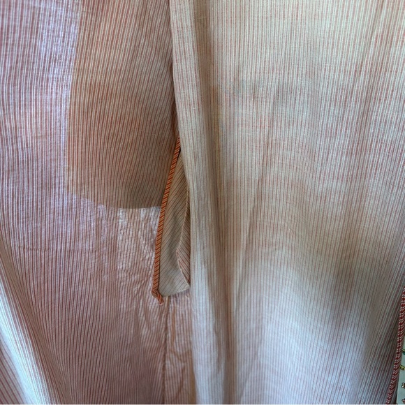 Vintage impression! Long Kimono Robe Open Front w/ Belt Size S Boho Cottagecore - Picture 8 of 8